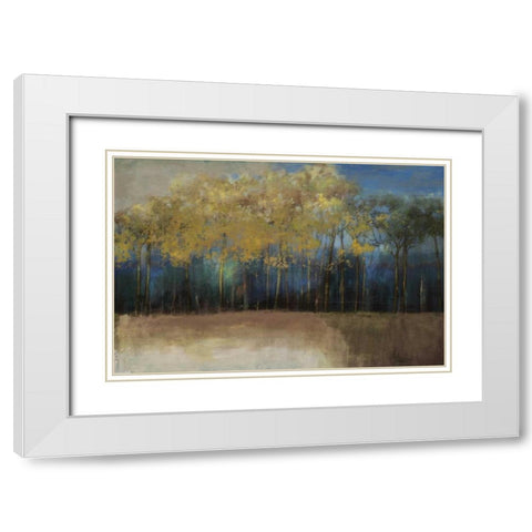 Night Comes White Modern Wood Framed Art Print with Double Matting by PI Studio