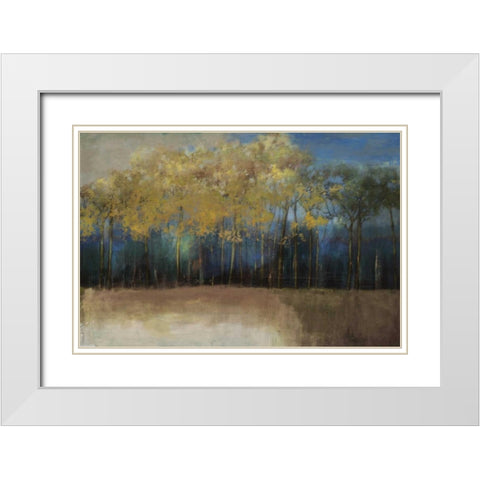 Night Comes White Modern Wood Framed Art Print with Double Matting by PI Studio