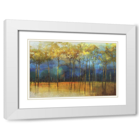 Melancholy White Modern Wood Framed Art Print with Double Matting by PI Studio