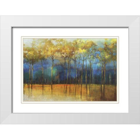 Melancholy White Modern Wood Framed Art Print with Double Matting by PI Studio