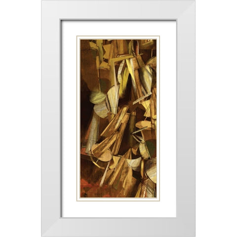 Dynamic I White Modern Wood Framed Art Print with Double Matting by PI Studio