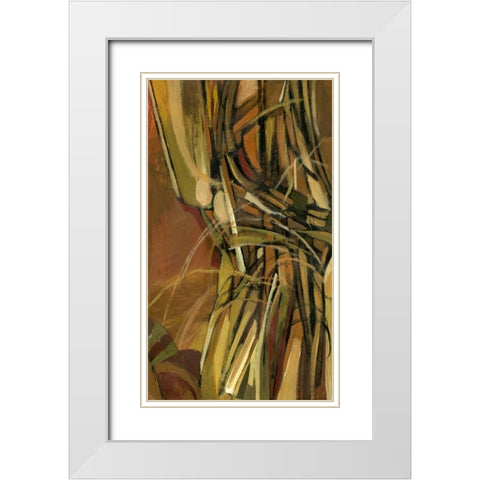 Dynamic II White Modern Wood Framed Art Print with Double Matting by PI Studio