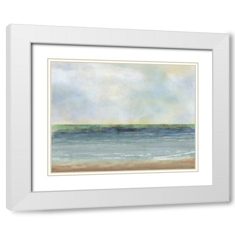 Ocean Breeze White Modern Wood Framed Art Print with Double Matting by PI Studio