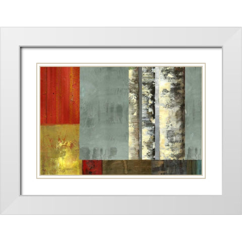 Silver Creek White Modern Wood Framed Art Print with Double Matting by PI Studio