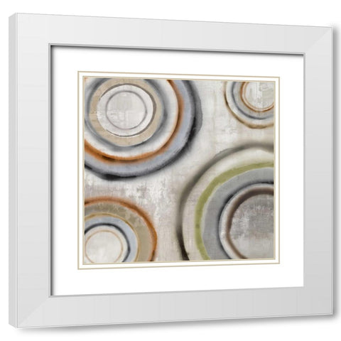 Nebulous White Modern Wood Framed Art Print with Double Matting by PI Studio