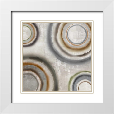 Nebulous II White Modern Wood Framed Art Print with Double Matting by PI Studio