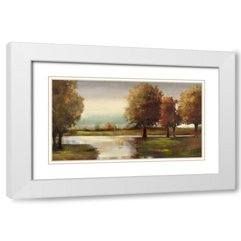 Solitude White Modern Wood Framed Art Print with Double Matting by PI Studio