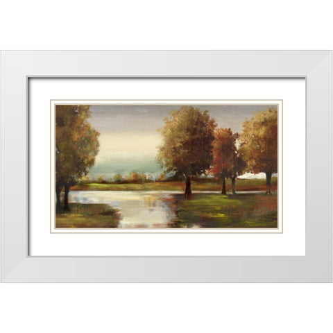 Solitude White Modern Wood Framed Art Print with Double Matting by PI Studio