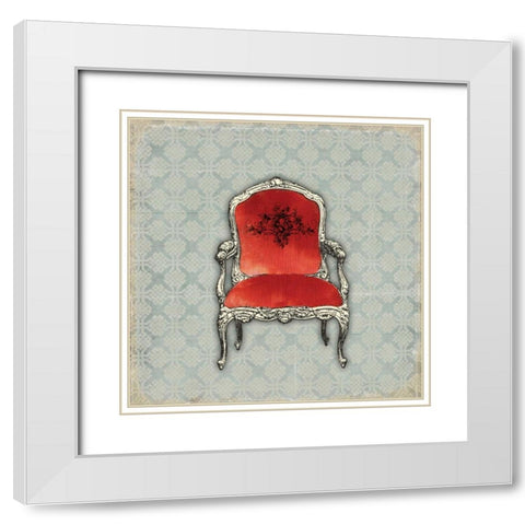 BergÃ¨re II White Modern Wood Framed Art Print with Double Matting by PI Studio