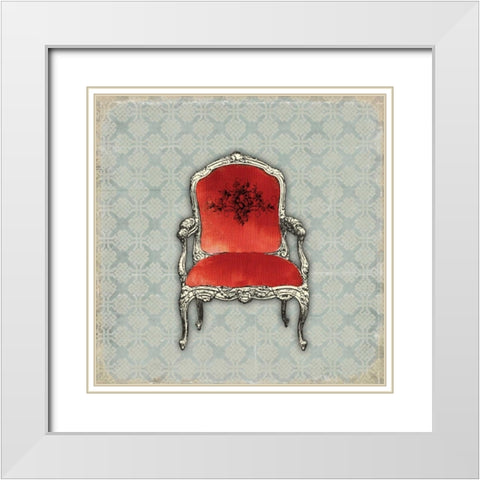 BergÃ¨re II White Modern Wood Framed Art Print with Double Matting by PI Studio