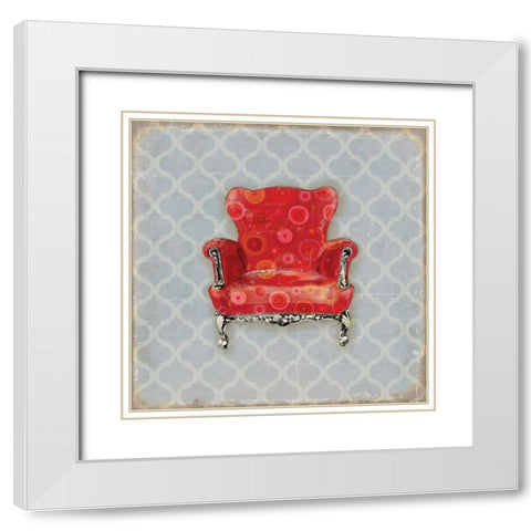 BergÃ¨re IV White Modern Wood Framed Art Print with Double Matting by PI Studio