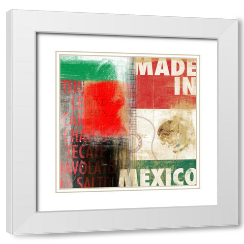 Mexico White Modern Wood Framed Art Print with Double Matting by PI Studio