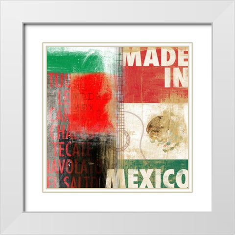 Mexico White Modern Wood Framed Art Print with Double Matting by PI Studio