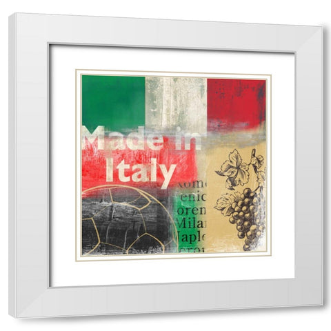 Italy White Modern Wood Framed Art Print with Double Matting by PI Studio