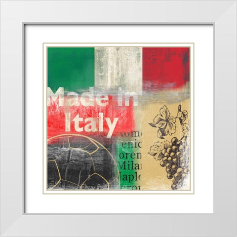 Italy White Modern Wood Framed Art Print with Double Matting by PI Studio