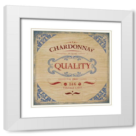 CHARDONNAY White Modern Wood Framed Art Print with Double Matting by PI Studio