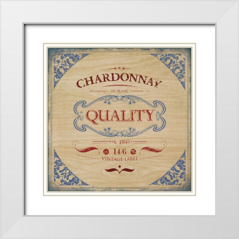 CHARDONNAY White Modern Wood Framed Art Print with Double Matting by PI Studio