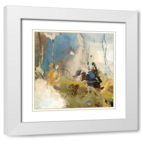 Crashing Waves I White Modern Wood Framed Art Print with Double Matting by PI Studio