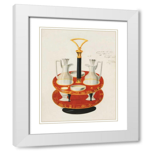 Carafes III White Modern Wood Framed Art Print with Double Matting by PI Studio