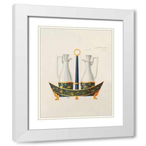 Carafes IV White Modern Wood Framed Art Print with Double Matting by PI Studio
