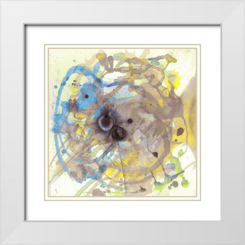 Watercolour Abstract I White Modern Wood Framed Art Print with Double Matting by PI Studio