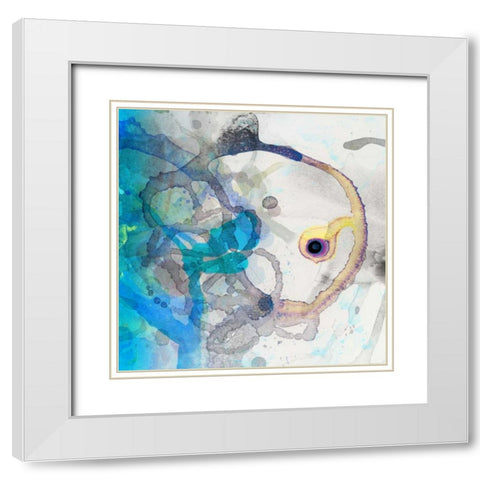 Watercolour Abstract II White Modern Wood Framed Art Print with Double Matting by PI Studio