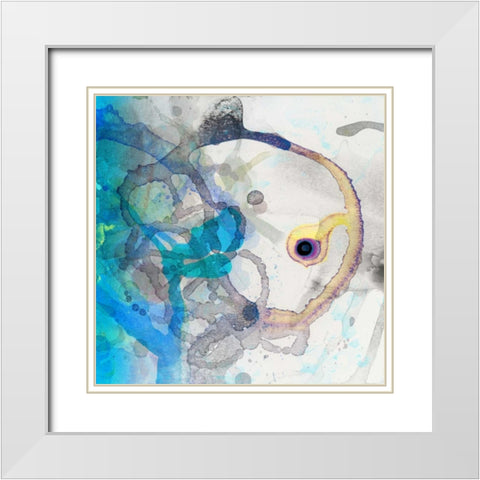 Watercolour Abstract II White Modern Wood Framed Art Print with Double Matting by PI Studio