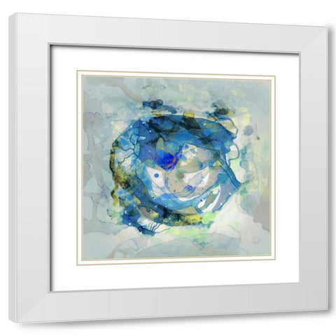 Watercolour Abstract III White Modern Wood Framed Art Print with Double Matting by PI Studio