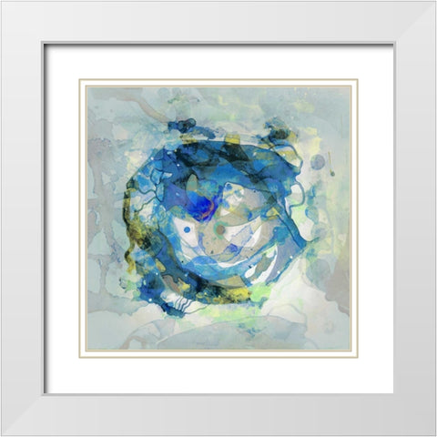 Watercolour Abstract III White Modern Wood Framed Art Print with Double Matting by PI Studio