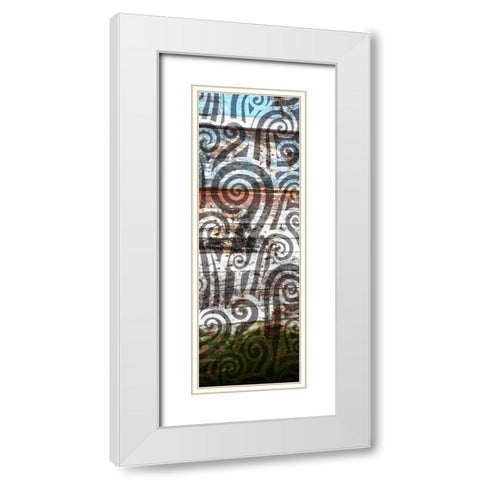 Anonymity IV White Modern Wood Framed Art Print with Double Matting by PI Studio