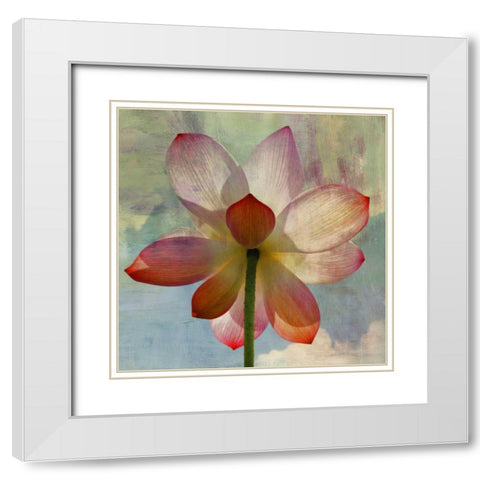 LOVELY LILY II White Modern Wood Framed Art Print with Double Matting by PI Studio