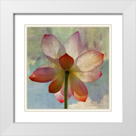 LOVELY LILY II White Modern Wood Framed Art Print with Double Matting by PI Studio