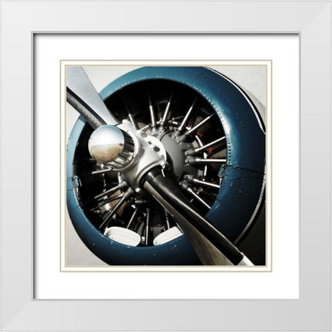 Aeronautical I White Modern Wood Framed Art Print with Double Matting by PI Studio