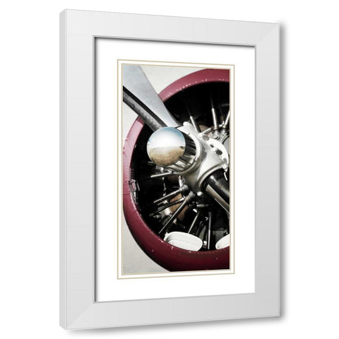 Aeronautical II White Modern Wood Framed Art Print with Double Matting by PI Studio