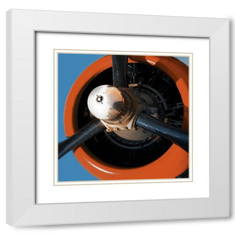 Aeronautical III White Modern Wood Framed Art Print with Double Matting by PI Studio