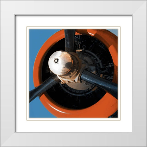 Aeronautical III White Modern Wood Framed Art Print with Double Matting by PI Studio