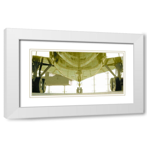 Aeronautical V White Modern Wood Framed Art Print with Double Matting by PI Studio