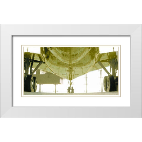 Aeronautical V White Modern Wood Framed Art Print with Double Matting by PI Studio