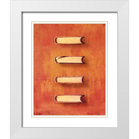 STUDY III White Modern Wood Framed Art Print with Double Matting by PI Studio