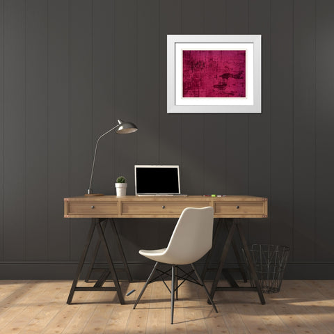 VIOLET White Modern Wood Framed Art Print with Double Matting by PI Studio