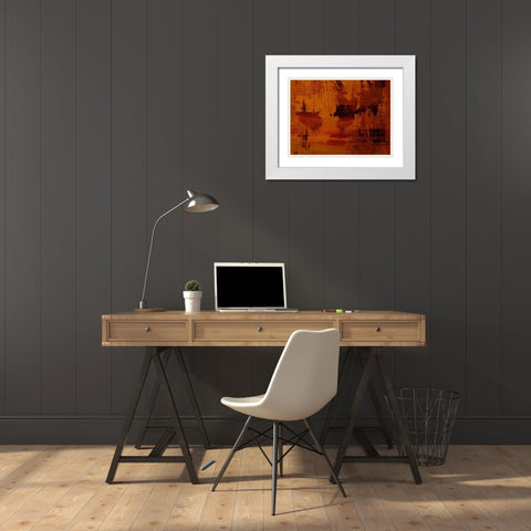 ROUILLE White Modern Wood Framed Art Print with Double Matting by PI Studio