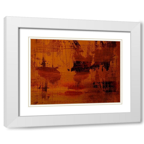 ROUILLE White Modern Wood Framed Art Print with Double Matting by PI Studio