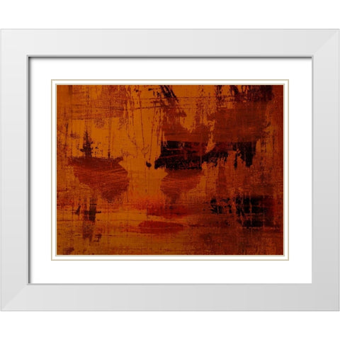 ROUILLE White Modern Wood Framed Art Print with Double Matting by PI Studio