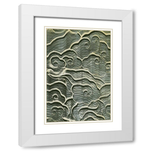 Steel Waves White Modern Wood Framed Art Print with Double Matting by PI Studio