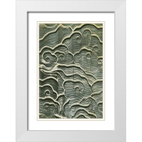 Steel Waves White Modern Wood Framed Art Print with Double Matting by PI Studio