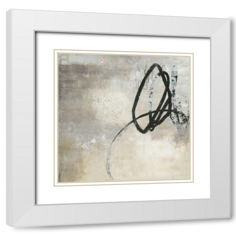 Soft Touch I White Modern Wood Framed Art Print with Double Matting by PI Studio