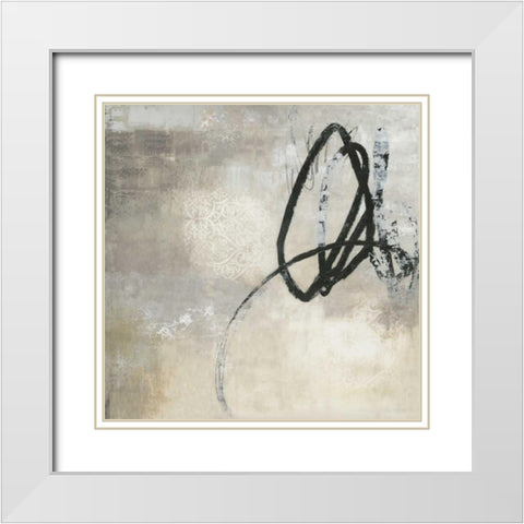 Soft Touch I White Modern Wood Framed Art Print with Double Matting by PI Studio