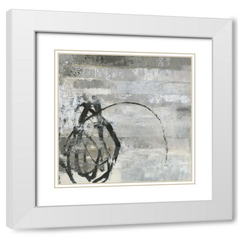 Soft Touch II White Modern Wood Framed Art Print with Double Matting by PI Studio