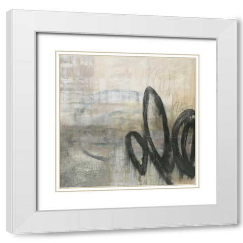 Soft Touch III White Modern Wood Framed Art Print with Double Matting by PI Studio