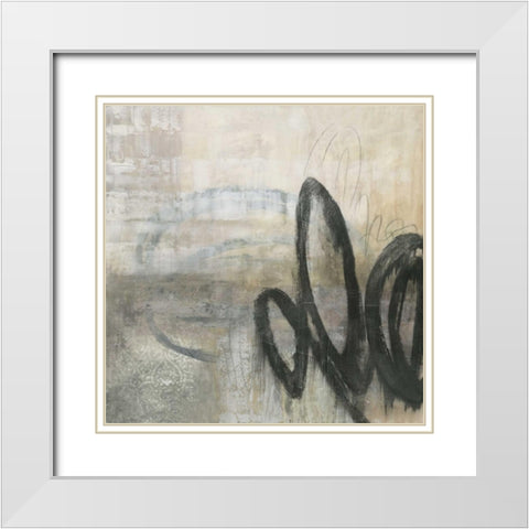 Soft Touch III White Modern Wood Framed Art Print with Double Matting by PI Studio